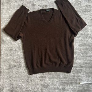 Cozy Cashmere J Crew men’s brown sweater size XL pics for measurements